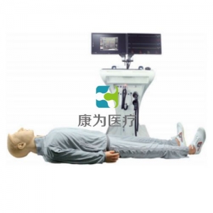 “康為醫(yī)療”綜合仿生急救技能訓(xùn)練系統(tǒng)  產(chǎn)品特點(diǎn)： 一. 模擬人特點(diǎn) 頭頸部  模型眼睛可瞬目, 瞬目頻率可調(diào)，瞳孔可根據(jù)病例設(shè)置變化，正常狀態(tài)下可進(jìn)行瞳孔對(duì)光反射 模型人可根據(jù)病例設(shè)置發(fā)出人聲 氣道管理：逼真的口、鼻、舌、牙齦、咽、食管、會(huì)厭，模擬清除呼吸道異物，支持仰頭抬頸法、仰頭舉頦法、雙手抬頜法三種方式開(kāi)放氣道?？尚袣夤懿骞苄g(shù)，插管正確與否，顯示屏有提示 可模擬的氣道并發(fā)癥 舌水腫 、氣道梗阻 頸動(dòng)脈搏動(dòng)觸感真實(shí) 四肢  包括肱、橈、股、摑、足背動(dòng)脈搏動(dòng) 同時(shí)練習(xí)血壓、脈搏測(cè)量，也可單一練習(xí)，可以